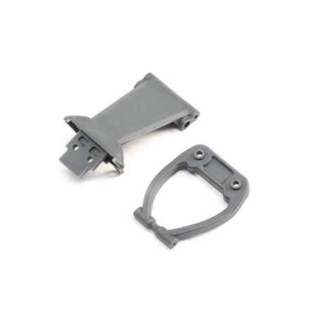Losi Front Bumper/Skid Plate&Support,Grey: Rock Rey (Z-LOS231040)