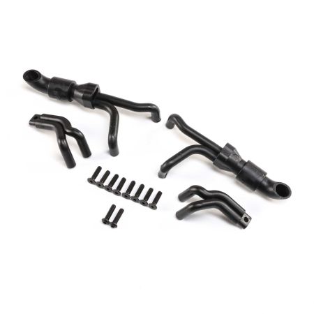 Losi 4n1 Collective Headers, Silver: LMT (Z-LOS241035)