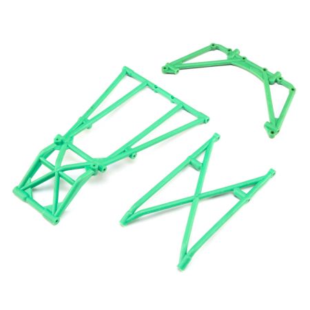 Losi Rear Cage and Hoop Bars, Green: LMT (Z-LOS241043)
