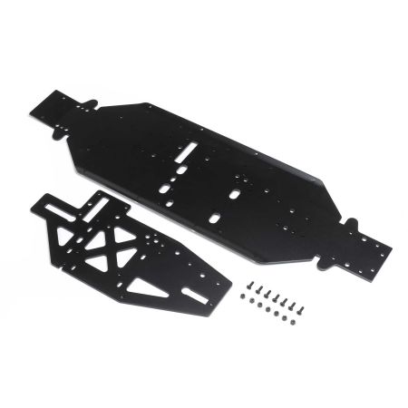Losi Chassis with Brace Plate, 4mm, Black: DBXL 2.0 (Z-LOS251113)