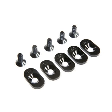 Losi EngineMntInsert&Screws, BLK, 18.5T(5): 5ive-T 2.0 (Z-LOS252100)