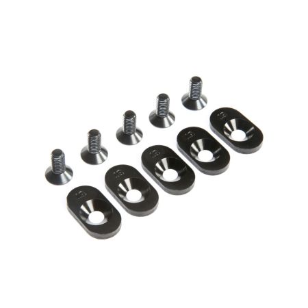 Losi EngineMntInsert&Screws, BLK, 19T(5): 5ive-T 2.0 (Z-LOS252101)