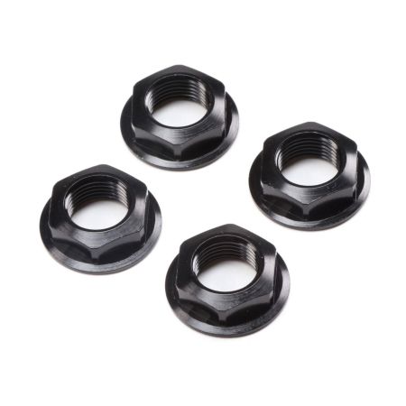 Losi 17mm Flanged Wheel Nut, Black (4): Super Rock Rey (Z-LOS252112)