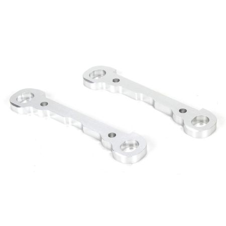 Losi Hinge Pin Braces, Front, Alum, Silver, MTXL (2) (Z-LOS254030)