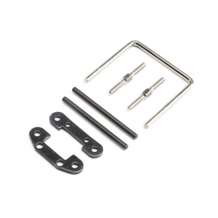 Losi Front Hinge Pin & Brace Set: SuperRockRey (Z-LOS254058)