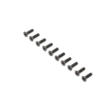 Losi Flat Head Screws, Stl, BO, M4 x 14mm (10) (Z-LOS255019)