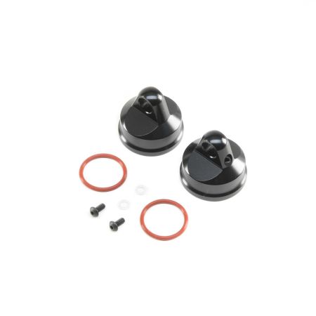 Losi Shock Cap, Aluminum, Black (2): LST/2, 3XL-E (Z-LOS343000)