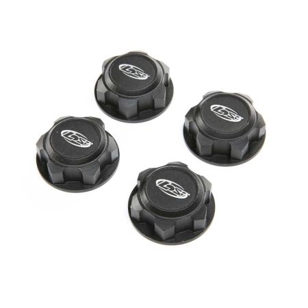 Losi Wheel Nut, Captured, Black (4): DBXL-E 2.0 (Z-LOS352009)