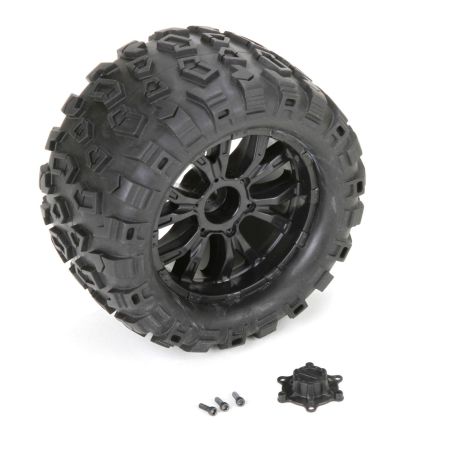 Losi Wheel and Tire Mounted (2): TEN MT (Z-LOS43010)