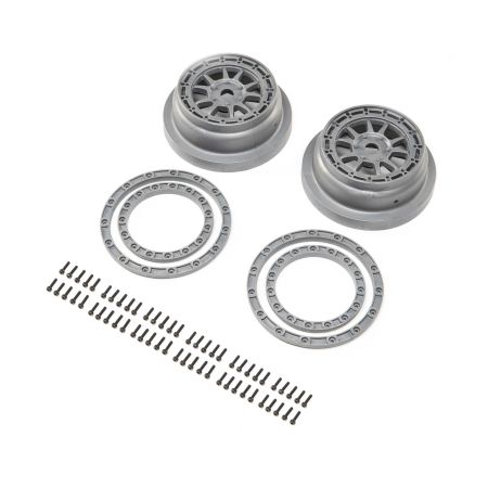 Losi Beadlock Wheel and Ring Set (2): SBR 2.0 (Z-LOS43029)