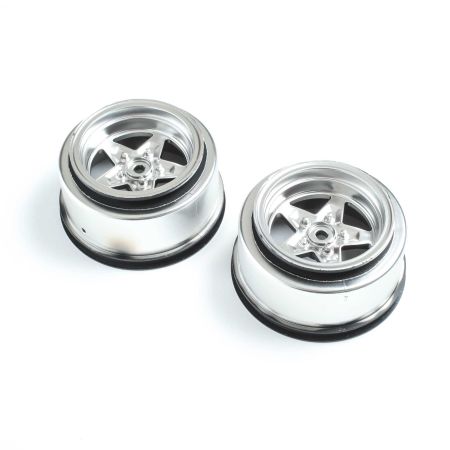 Losi Rear Wheel, Satin Chrome (2): 22S Drag (Z-LOS43048)
