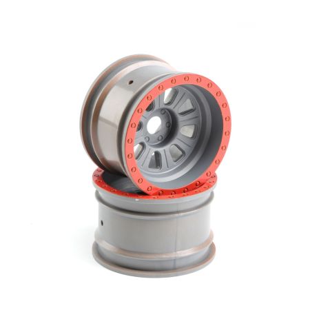 Losi Wheel, Silver (2): Super Rock Rey (Z-LOS45027)