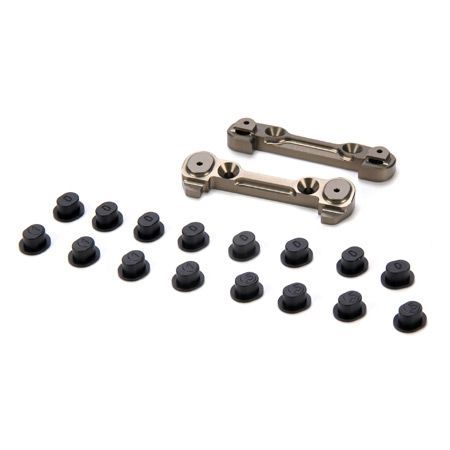 Losi Adjustable Front Hinge Pin Brace w/Inserts: 8B/8T (Z-LOSA1754)