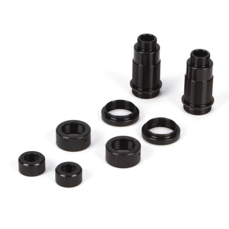 Losi Rear Shock Body Set, Al, Black: Mini 8ight,DB (Z-LOSB1912)