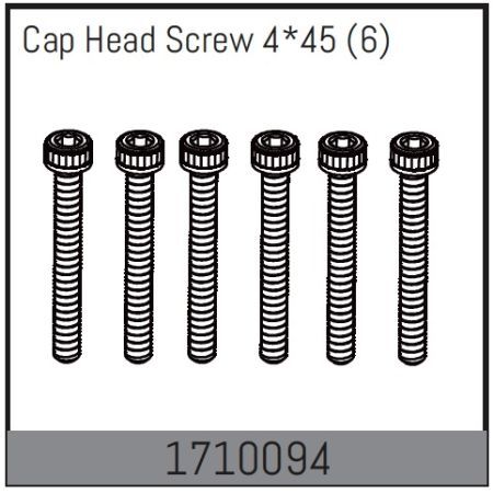 Absima Cap Head Screw 4*45 (6) (AB1710094)