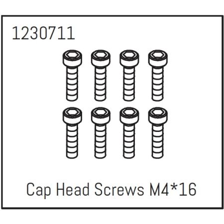 Absima Cap Head Screws M4*16 (8) - Khamba (AB1230711)