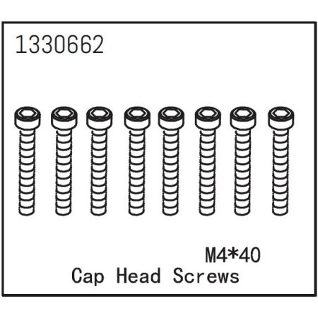 Absima Cap Head Screws M4*40 (8) (AB1330662)
