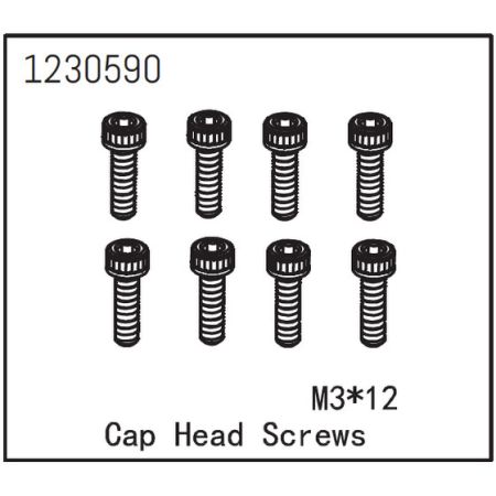Absima Cap Head Screw M3*12 (8)