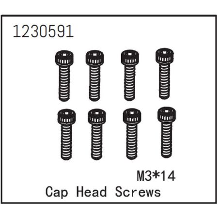Absima Cap Head Screw M3*14 (8)