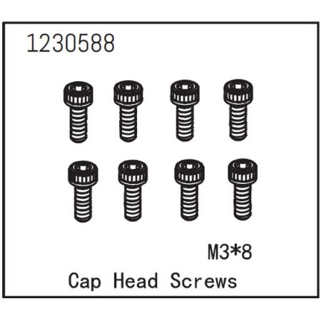 Absima Cap Head Screw M3*8 (8)