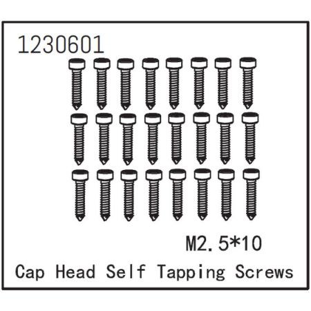 Absima Self-tapping Cap Screw M2.5*12 (24)