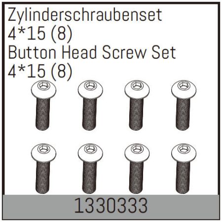 Absima Button Head Screw Set 4*15 (8)