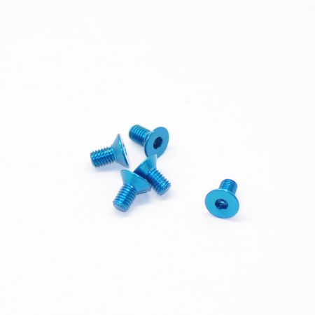 Arrowmax Alu Screw Allen Csk M3 x 6 Blue (5) (AM14CS3006B)