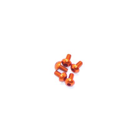 Arrowmax Alu Screw Allen Roundhead M2 x 4 Orange (5) (AM14RH2004O)