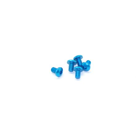 Arrowmax Alu Screw Allen Roundhead M3 x 5 Blue (5) (AM14RH3005B)