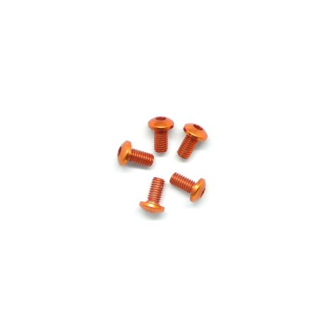 Arrowmax Alu Screw Allen Roundhead M3 x 6 Orange (5) (AM14RH3006O)