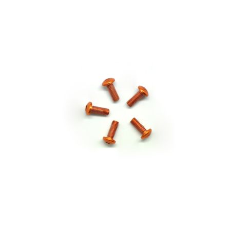 Arrowmax Alu Screw Allen Roundhead M3 x 8 Orange (5) (AM14RH3008O)