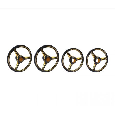 Arrowmax Alu Set-Up Wheel for 1/8 O/Rd-Blk Golden (AM171008)