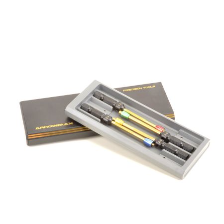 Arrowmax Power Tool Tip Set 4pcs + Alloy Case B/Golden (AM502901)