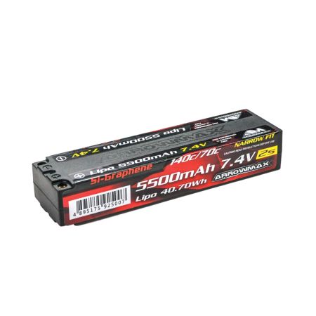 Arrowmax Lipo 5500mAh 2S TC Narrow - 7.4v - 70C (AM700120)