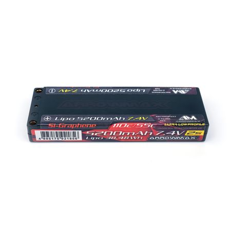 Arrowmax Lipo 5200mAh 2S ultra low-7.4V-55/110C Si-Graphene (AM700712)