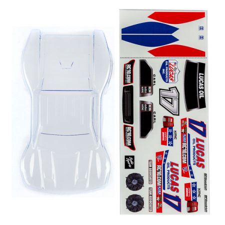 Team Associated SC28 Body Clear With Lucas Oil Decals (AS21425)