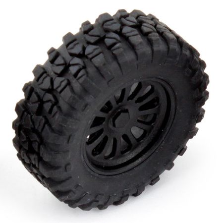 Team Associated MT28 Wheels & Tyres Mounted (F & R) (AS21431)