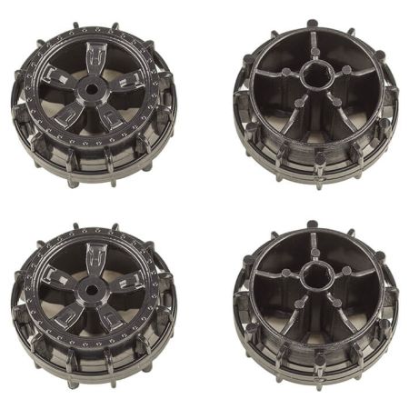 Team Associated Nano Sport Wheels Black (4) (AS21612)