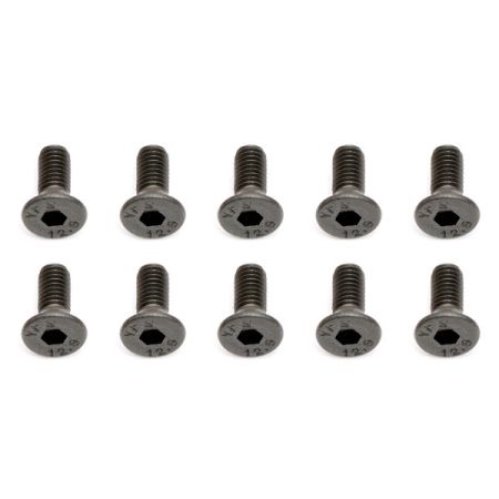 Team Associated M3 X 8 Flat Head Hex Screw (10) (AS25201)
