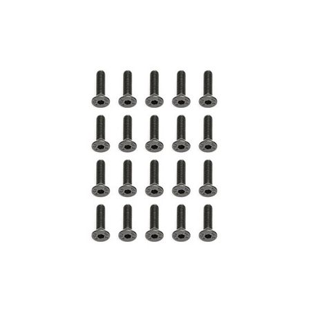 Team Associated M3 X 12 Flat Head Hex Screws (AS25203)