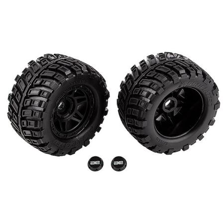 Team Associated Rival MT8 Tyres And Wheels, Mounted (AS25919)