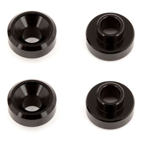 Team Associated Aluminium Servo Washers Black (4) (AS27128)