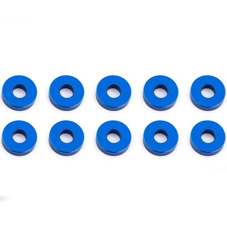 Team Associated Blue Aluminum Bulkhead Washers 7.8 X 2.0 mm (10) (AS31386)