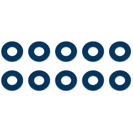 Team Associated Washers 7.8 X 3.5 X 0.5mm Blue Aluminium (10) (AS31387)