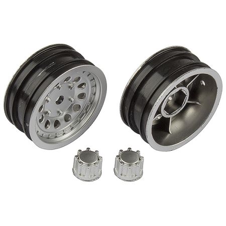 Team Associated CR12 Wheel Set Satin Silver (AS41053)