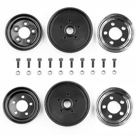 Team Associated Jay Halsey RC10 Front Wheels, Chrome (AS6395)