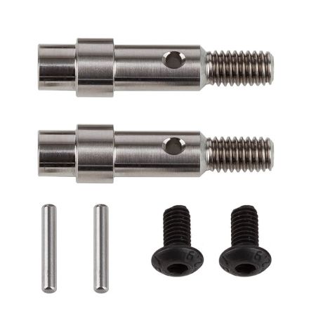 Team Associated B6 FT Titanium Hex Adapter Front Axles (AS71181)