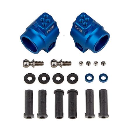 Team Associated FT DR10 Rear Hub Set Blue Aluminium (AS72011)