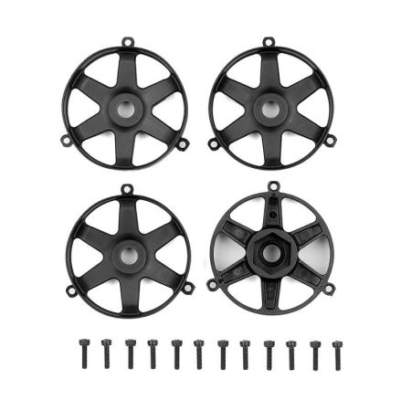 Team Associated DC10 FT Adj. Wheel Face Plate, Black (4) (AS72246)