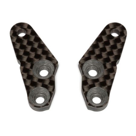 Team Associated RC8B3 FT Steering Block Arms + 2 Degrees - Graphite (Pr) (AS81064)